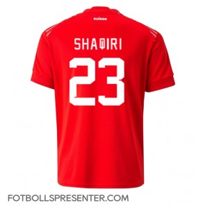 Schweiz Xherdan Shaqiri #23 Hemma Matchtröja VM 2022 Kortärmad